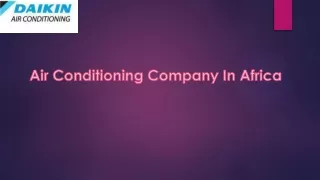 Air Conditioning Companies in Africa|HVAC|Daikinafrica