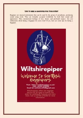tips to hire a bagpiper for your event tips