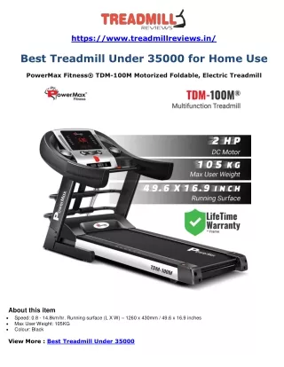 Treadmill Under 35000