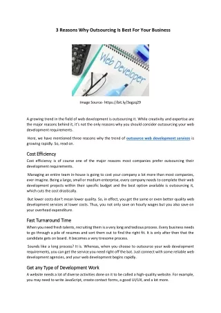 3 reasons why outsourcing is best for your