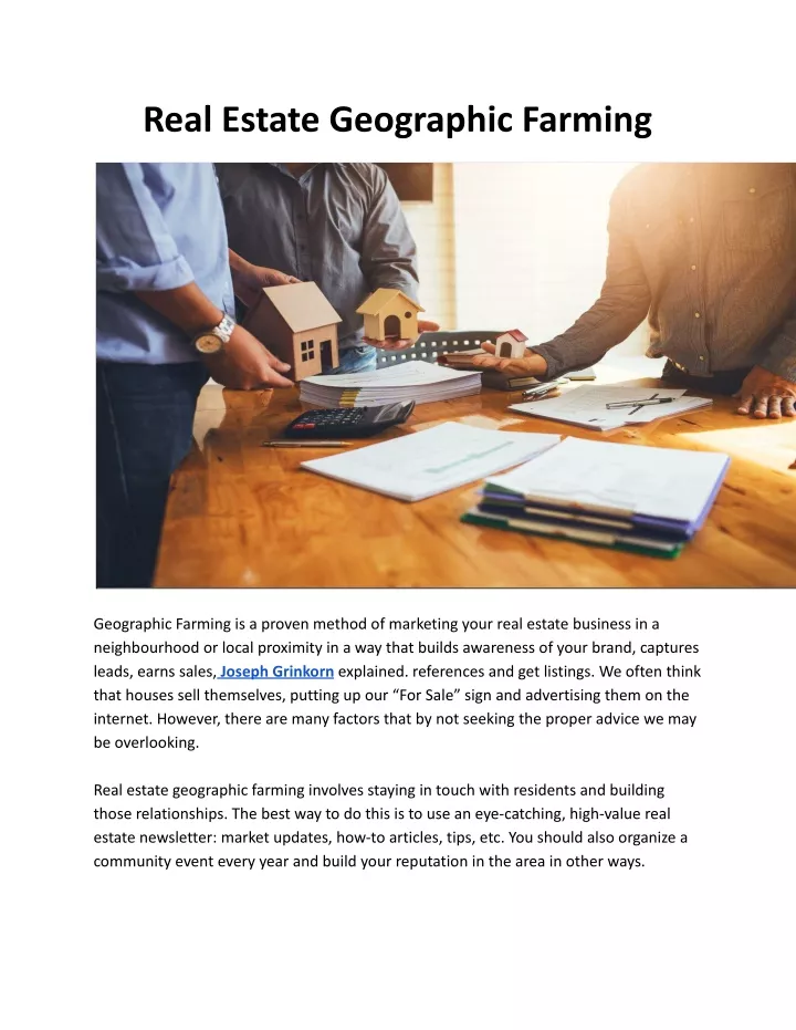 real estate geographic farming