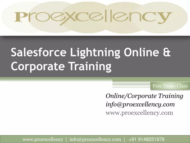 salesforce lightning online corporate training