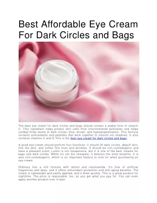 Best Affordable Eye Cream For Dark Circles and Bags-converted