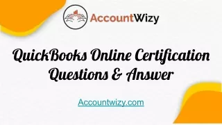 QuickBooks Online Certification Questions & Answer