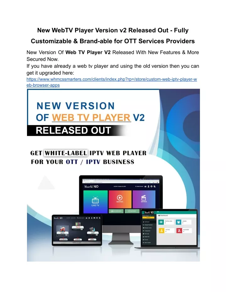 new webtv player version v2 released out fully