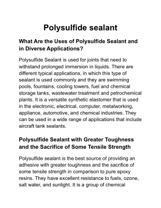 Polysulfide sealant  (1)