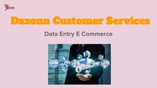 Data Entry E Commerce