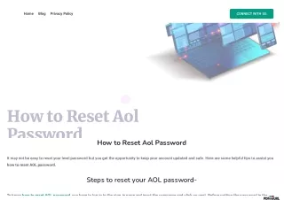 How to Reset AOL Password