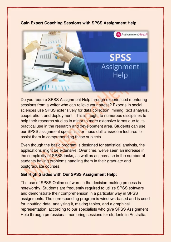 gain expert coaching sessions with spss