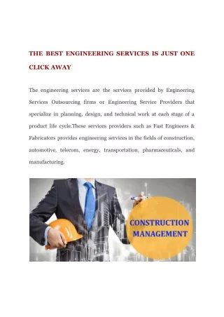 the best engineering services is just one