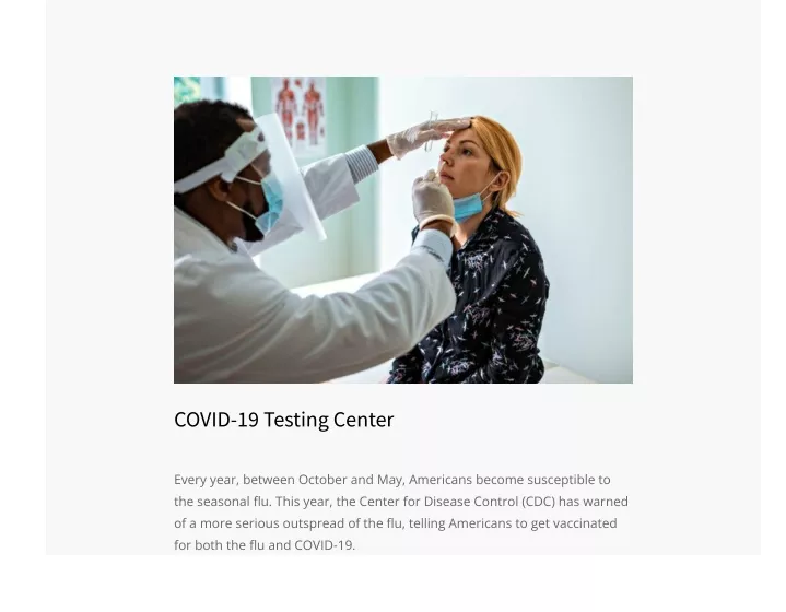 covid 19 testing center