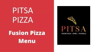 Fusion Pizza Menu