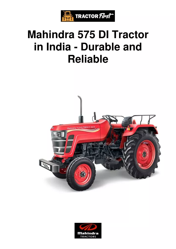 mahindra 575 di tractor in india durable