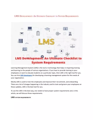 LMS Development_ An Ultimate Checklist to System Requirements