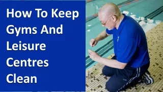 how to keep gyms and leisure centres clean