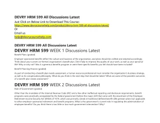 devry hrm 599 all discussions latest just click