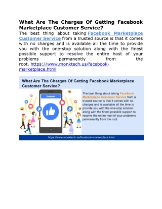 What Are The Charges Of Getting Facebook Marketplace Customer Service?