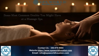 Some Most Common Doubts You Might Have at a Massage Spa