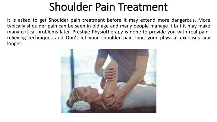 shoulder pain treatment