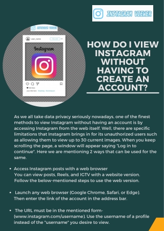 How to view Instagram without an account