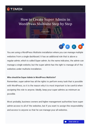 how to create super admin in wordpress multisite
