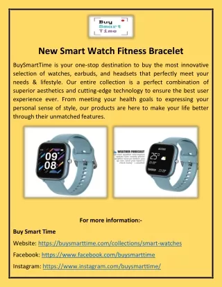 New Smart Watch Fitness Bracelet