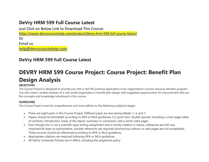 devry hrm 599 full course latest just click