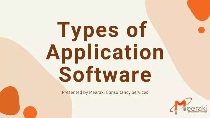 types of application software presented