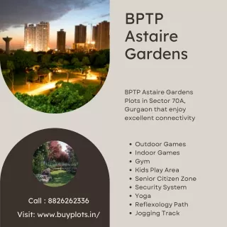 BPTP Astaire Gardens Sector 70A Ready Plots Available