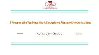 5 Reasons You Must Hire A Car Accident Attorney After An Accident