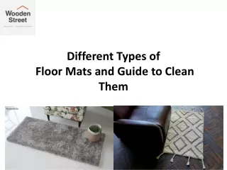 Different types of floor mat and guide to clean them