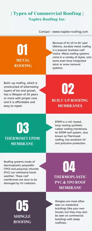 Types of Commercial Roofing - Infographics | Naples Roofing Inc.