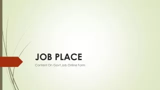 JOB PLACE"Latest Govt Jobs Online Form, Result, Answer Key 2021-2022 : Job Place