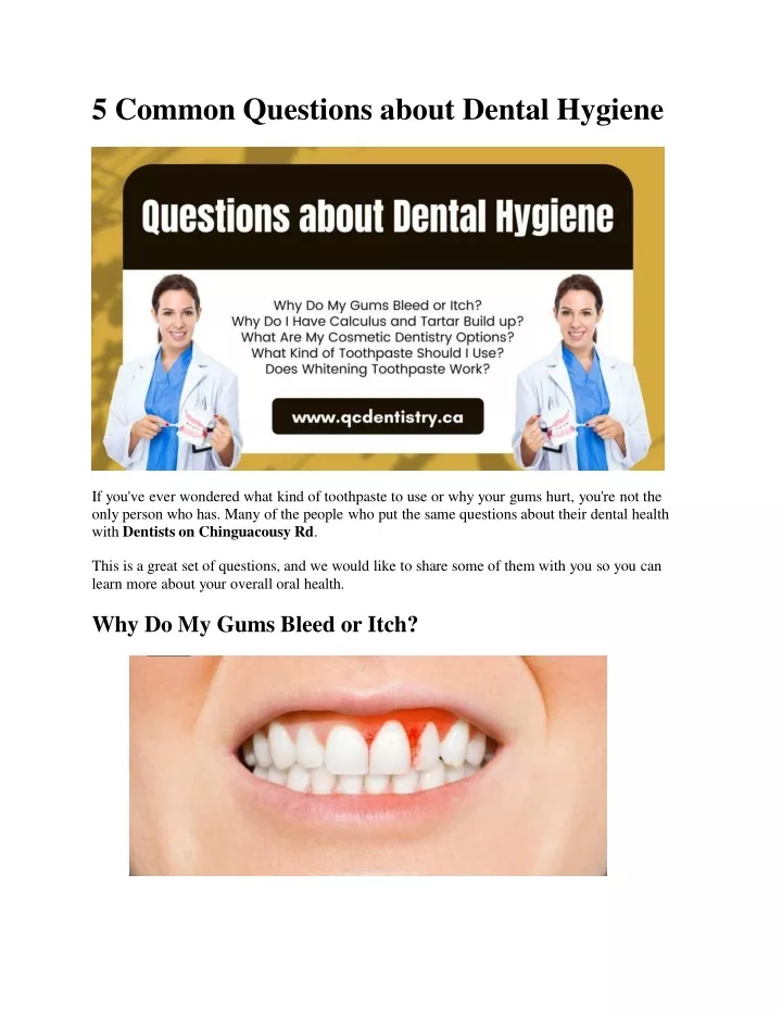 5 common questions about dental hygiene