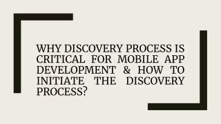 Why discovery process is critical for Mobile App