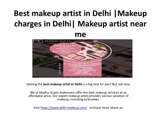 Best makeup artist in Delhi | Makeup charges in Delhi | Makeup artist near me