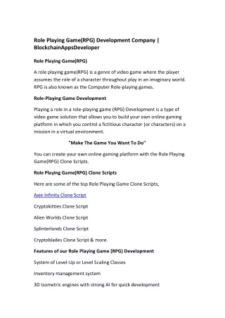 role playing game rpg development company