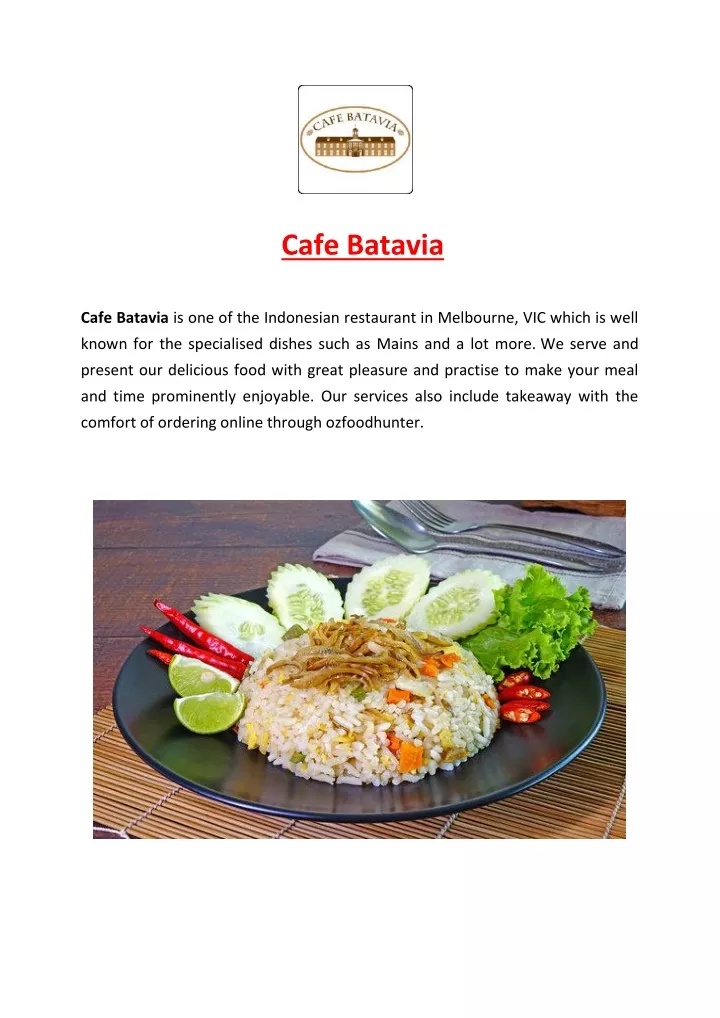 cafe batavia