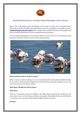 essential questions to consider when planning