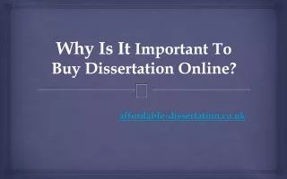 Why Is It Important To Buy Dissertation Online