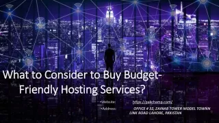 what to consider to buy budget friendly hosting