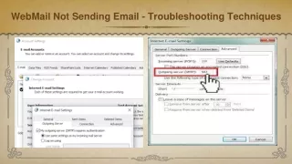 webmail not sending email troubleshooting techniques
