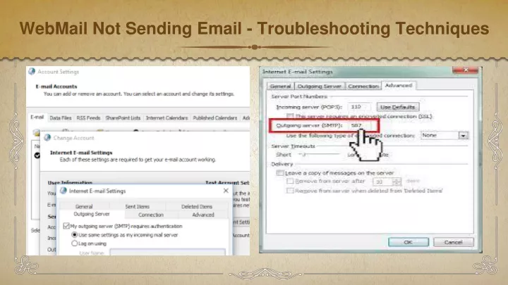 webmail not sending email troubleshooting techniques