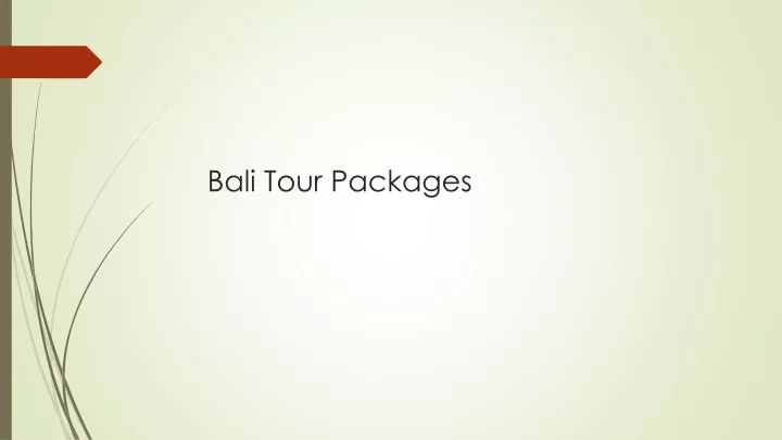 bali tour packages