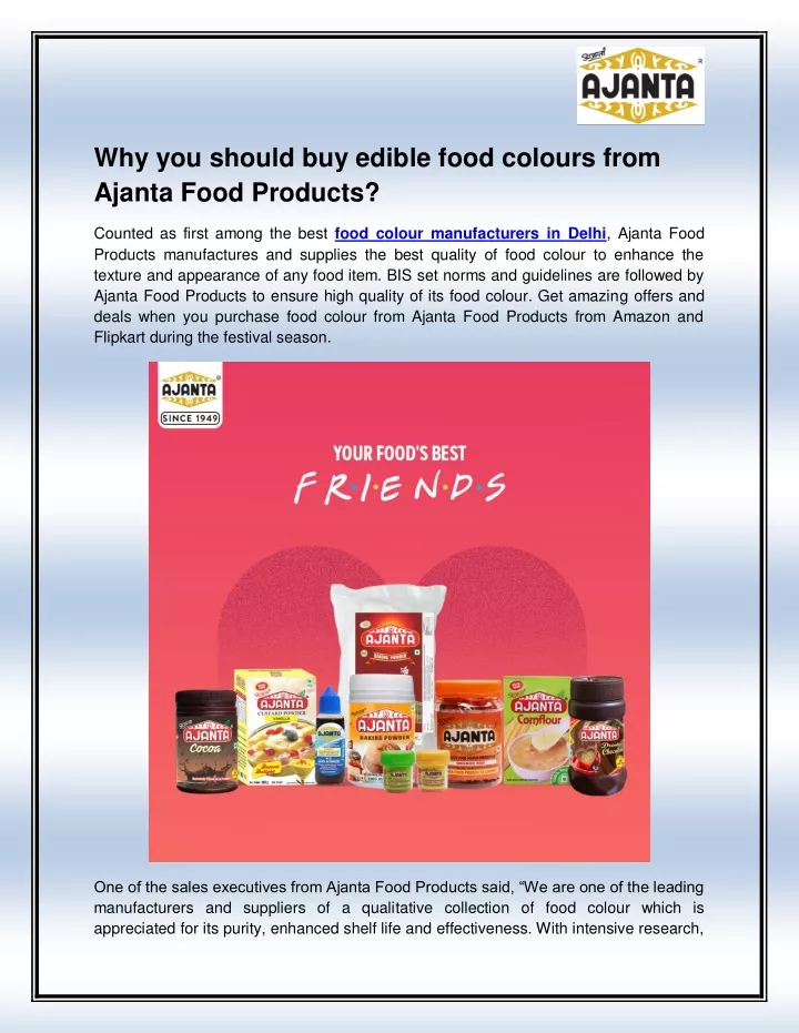 why you should buy edible food colours from