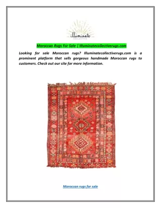 Moroccan Rugs For Sale | Illuminatecollectiverugs.com