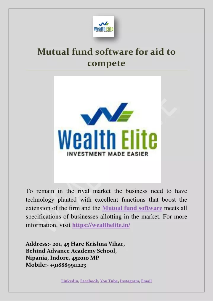 mutual fund software for aid to compete