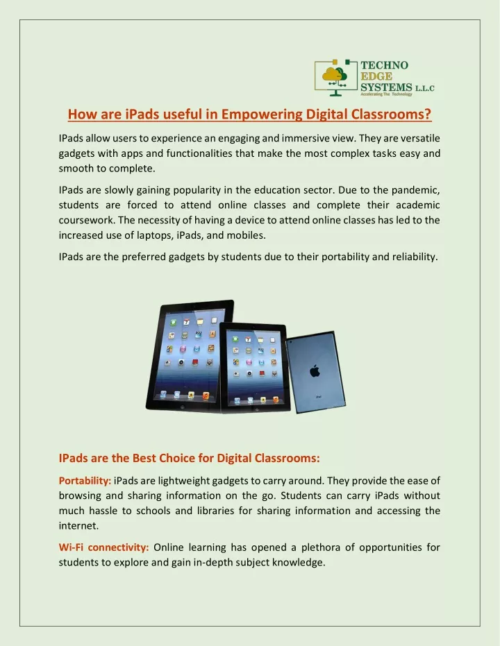 how are ipads useful in empowering digital