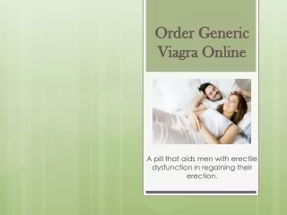 Order Generic Viagra Online
