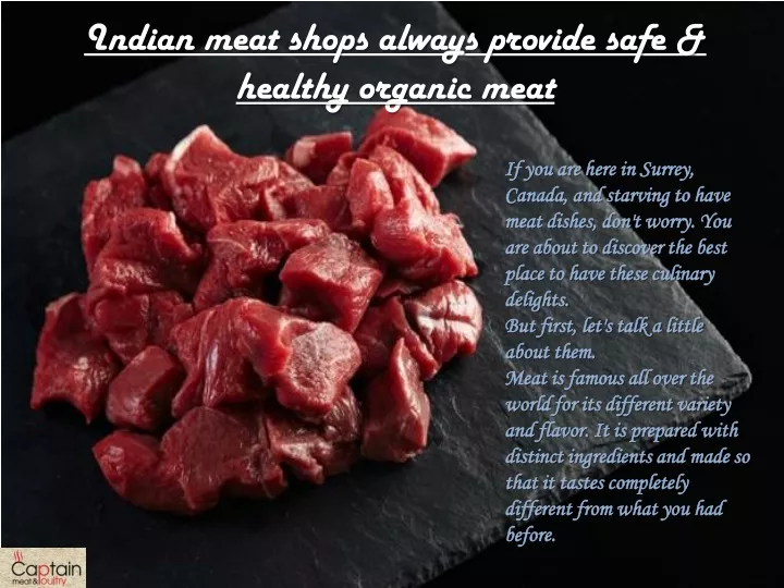 indian meat shops always provide safe healthy